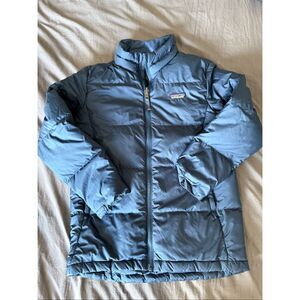 Patagonia Vintage Goose Down Blue Puffer Jacket Boys  Medium